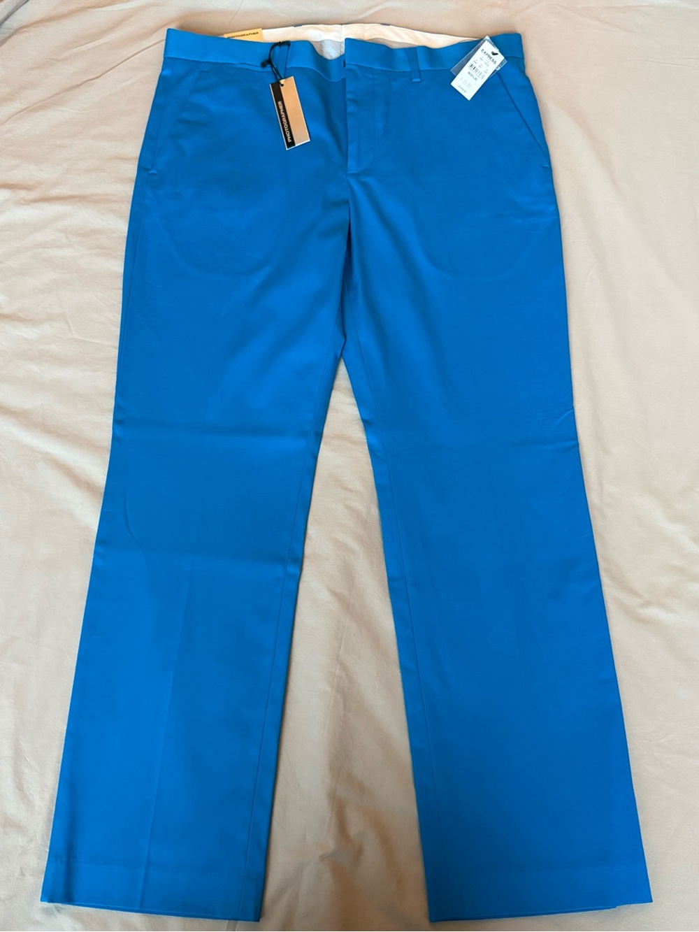 Express Men's Photographer Slim Fit Pants - bright blue W34L30